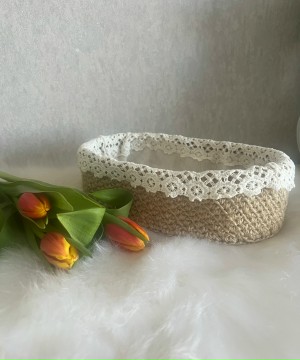 Вязаные корзинки